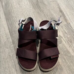 Merrell Women's Sandals in Dark Purple and Gray